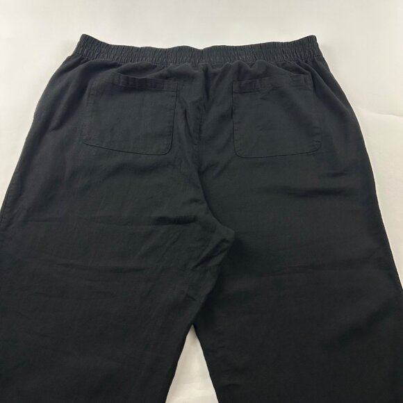 Old Navy Black Linen Blend Wide Leg Lounge Pant 2X - Picture 7 of 7